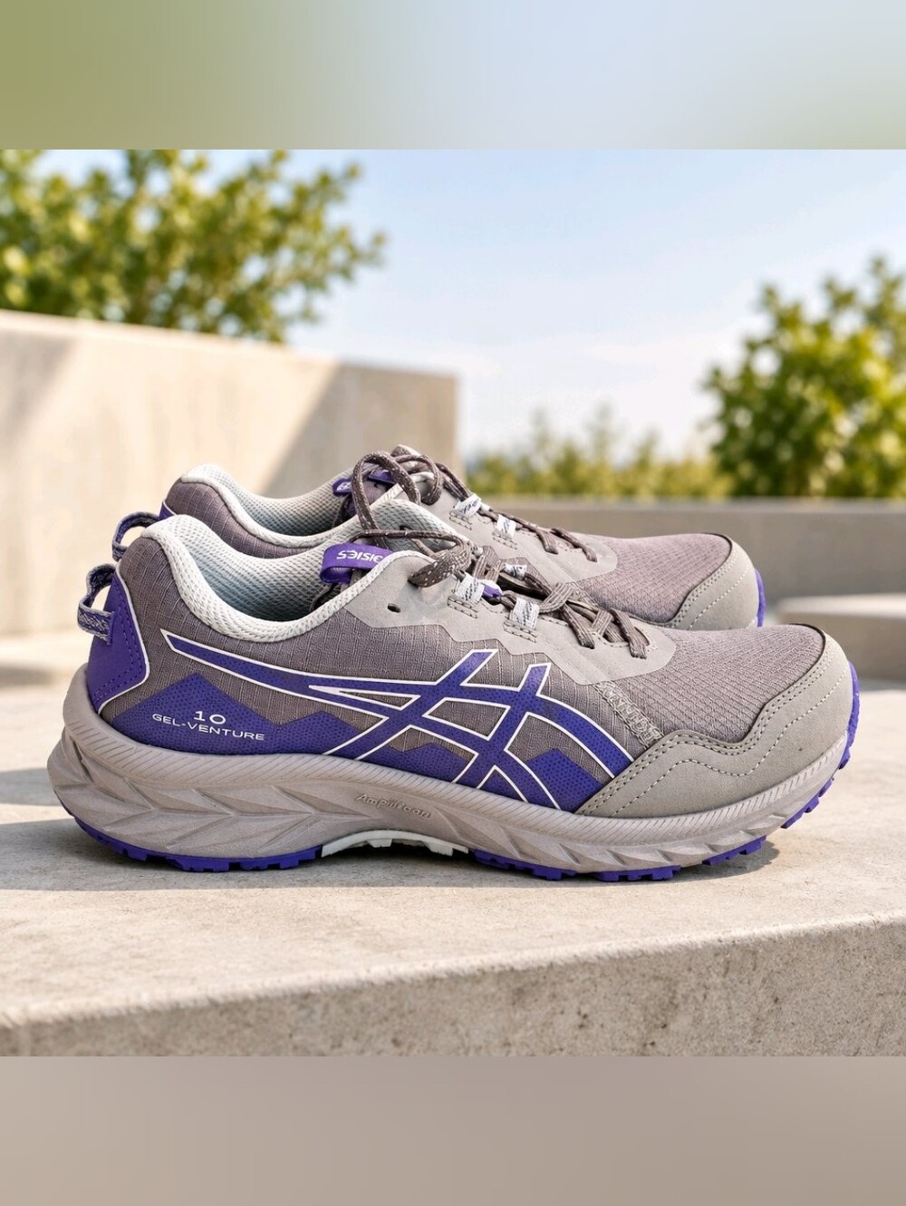 ASICS Women's Gel-Venture 10 Trail Running Shoes – Gravel / Blue Violet